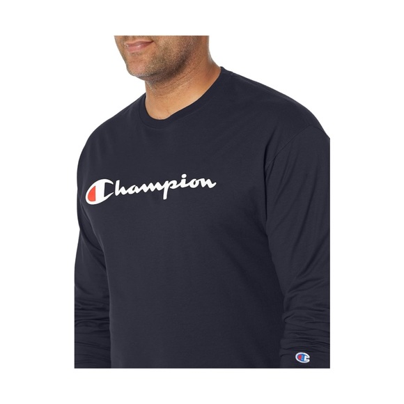 Champion MEN jersey long sleeve t-shirt with logo NEW - Picture 3 of 4